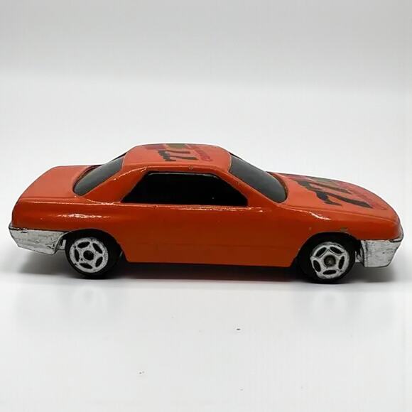 Vintage #77 Cannon Force Die-Cast Racing Car Orange Hot Wheels Style Collectible - Picture 1 of 7